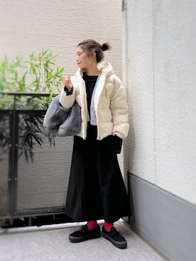 「CANAL JEAN（キャナルジーン）のアイテム」を使った、がじゅめさん（骨格ウェーブ・レディース・151cm）の冬コーディネート