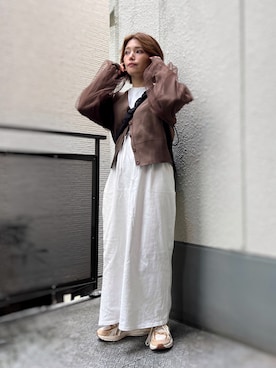 「アイテム（ピアス（両耳用））」を使った、がじゅめさん（レディース・151cm）の秋コーディネート