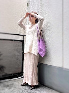 「アイテム（ピアス（両耳用））」を使った、がじゅめさん（レディース・151cm）の秋コーディネート