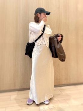 「JEANASIS（ジーナシス）のアイテム（トップス）」を使った、がじゅめさん（レディース・152cm）の春コーディネート