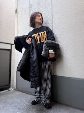 「BAYFLOW（ベイフロー）のアイテム」を使った、がじゅめさん（レディース・152cm）の冬コーディネート