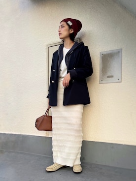 「アイテム（帽子）」を使った、がじゅめさん（レディース・151cm）の秋コーディネート