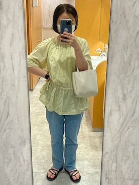 「フォロー、イイネ、お気に入り登録お願いします♡」｜「アイテム（サンダル）」を使った、中島さん（レディース・149cm）の夏コーディネート