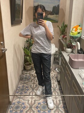 「フォロー、イイネ、お気に入り登録お願いします♡」｜「アイテム（スニーカー）」を使った、中島さん（レディース・149cm）の夏コーディネート