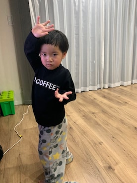 「NO COFFEE（ノーコーヒー）のアイテム」を使った、泰詩さん（キッズ・110cm）の冬コーディネート