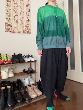 「MARNI（マルニ）のアイテム」を使った、Meg Iwamotoさん（レディース・162cm）の冬コーディネート