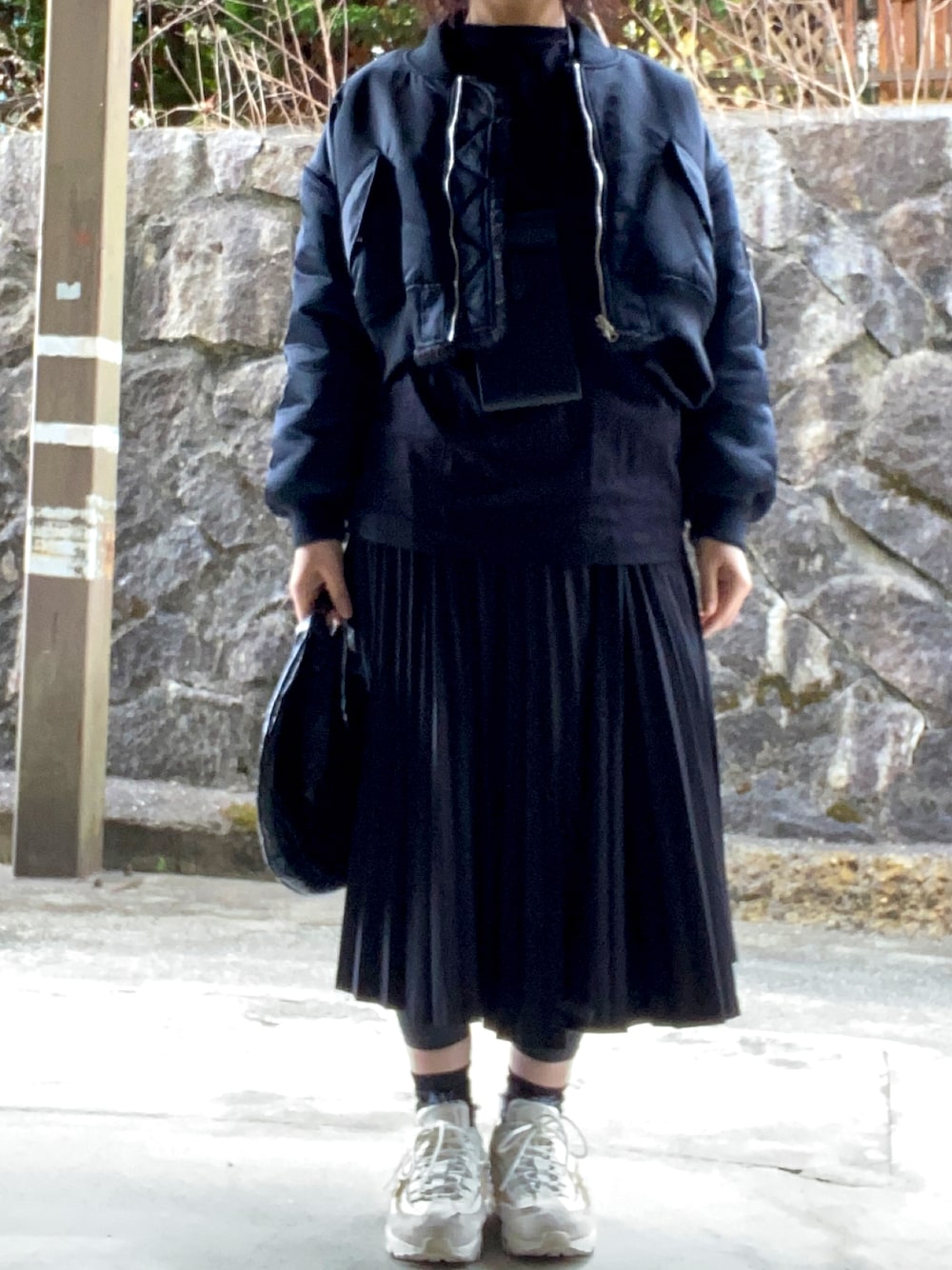 noir kei ninomiya 吊りスカート ma-1 ワンピース