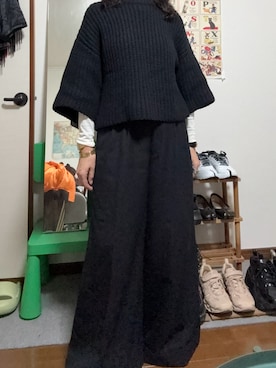 「アイテム（腕時計）」を使った、Meg Iwamotoさん（レディース・162cm）の冬コーディネート