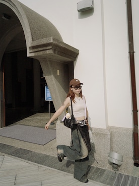 「アイテム（付け襟）」を使った、𝑪𝒉𝒊𝒆𝒉米粒さん（レディース・158cm）の冬コーディネート