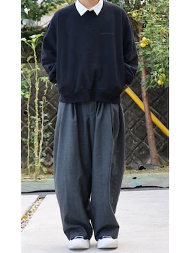 「LAD MUSICIAN（ラッドミュージシャン）のアイテム（スウェット）」を使った、     ととととさん（メンズ・173cm）の冬コーディネート
