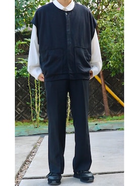 「LAD MUSICIAN（ラッドミュージシャン）のアイテム（スニーカー）」を使った、     ととととさん（メンズ・173cm）の冬コーディネート