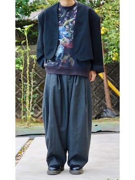 「LAD MUSICIAN（ラッドミュージシャン）のアイテム（スウェット）」を使った、     ととととさん（メンズ・173cm）の冬コーディネート