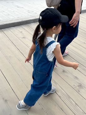 「アイテム（帽子）」を使った、あーさんさん（キッズ・100cm）の秋コーディネート