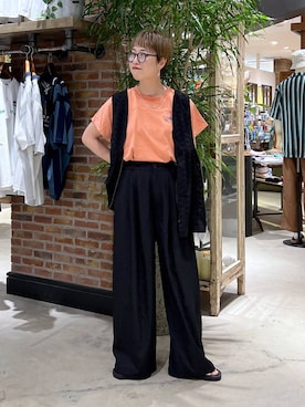 「アイテム（ベスト）」を使った、　くまななさん（レディース・163cm・30代）の夏コーディネート