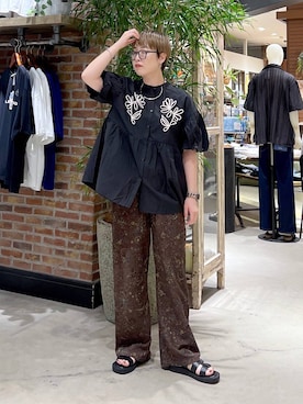 「niko and...（ニコアンド）のアイテム」を使った、　くまななさん（レディース・163cm）の夏コーディネート