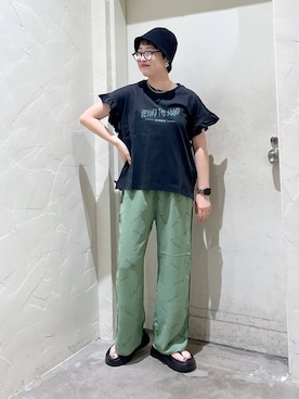 「アイテム（帽子）」を使った、　くまななさん（レディース・163cm・30代）の夏コーディネート