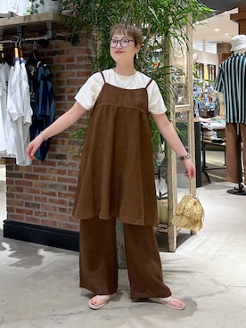 「ショートヘア」｜　くまななさん（レディース・163cm）の夏コーディネート