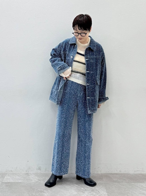 セール】透かしMIXボーダーニットプルオーバー（ニット/セーター