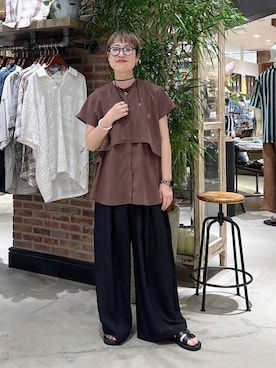 「JEANASIS（ジーナシス）のアイテム」を使った、　くまななさん（レディース・163cm）の夏コーディネート
