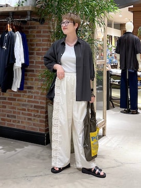 「ショートヘア」｜　くまななさん（レディース・163cm）の夏コーディネート