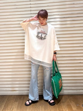 「アイテム（その他トップス）」を使った、　くまななさん（レディース・163cm・20代）の夏コーディネート