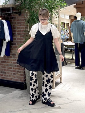 「アイテム（ワンピース）」を使った、　くまななさん（レディース・163cm・30代）の夏コーディネート