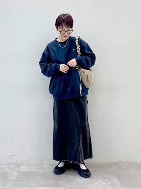 「アイテム（スウェット）」を使った、　くまななさん（レディース・163cm・20代）の秋コーディネート