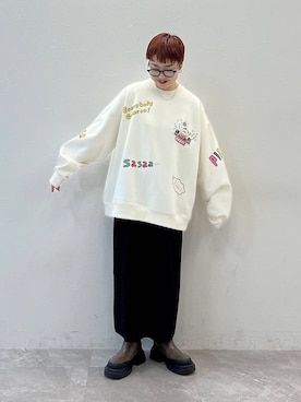 「アイテム（スウェット）」を使った、　くまななさん（レディース・163cm・30代）の秋コーディネート