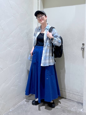 「アイテム（キャップ）」を使った、　くまななさん（レディース・163cm・20代）の春コーディネート