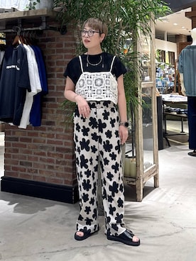 「niko and...（ニコアンド）のアイテム」を使った、　くまななさん（レディース・163cm）の夏コーディネート