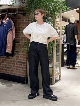「アイテム（その他シューズ）」を使った、　くまななさん（レディース・163cm・30代）の夏コーディネート