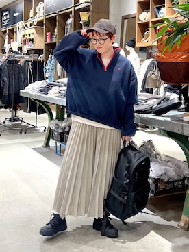 「アイテム（スウェット）」を使った、　くまななさん（レディース・163cm・30代）の冬コーディネート