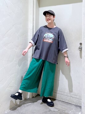 「アイテム（帽子）」を使った、　くまななさん（レディース・163cm・30代）の春コーディネート