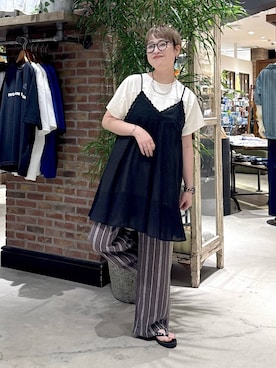 「女子会」｜　くまななさん（レディース・163cm）の夏コーディネート
