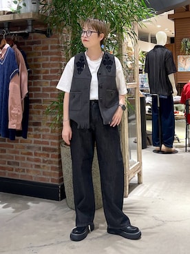 「アイテム（ベスト）」を使った、　くまななさん（レディース・163cm・30代）の夏コーディネート