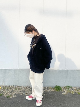 「いいね返し」｜「アイテム（スウェット）」を使った、𝗸𝗼𝗺𝗮さん（レディース・145cm）の冬コーディネート