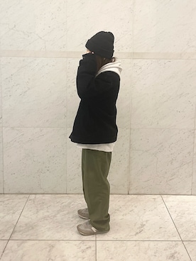 「14+（イチヨンプラス）のアイテム」を使った、𝗸𝗼𝗺𝗮さん（レディース・145cm）の冬コーディネート