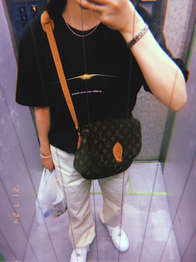 「CANAL JEAN（キャナルジーン）のアイテム（その他パンツ）」を使った、MIKUさん（レディース・163cm）の夏コーディネート