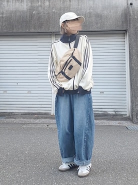 「アイテム（ジャージ）」を使った、piiiikoさん（レディース・152cm）の秋コーディネート