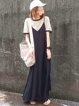 「MHL.」｜「アイテム（ワンピース/ドレス）」を使った、piiiikoさん（レディース・152cm）の夏コーディネート