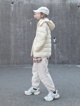 「アイテム（スウェットパンツ）」を使った、piiiikoさん（レディース・152cm）の秋コーディネート