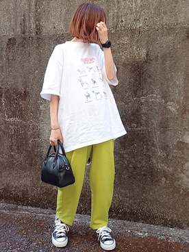 「ごきげんウィーク」｜「アイテム（デジタル腕時計）」を使った、piiiikoさん（レディース・152cm）の春コーディネート