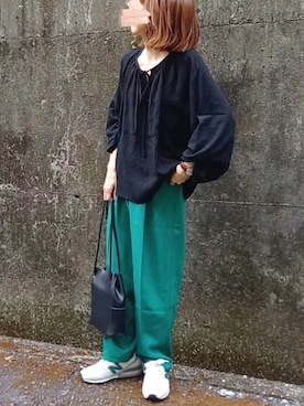 「スモックブラウス」｜piiiikoさん（レディース・152cm）の秋コーディネート
