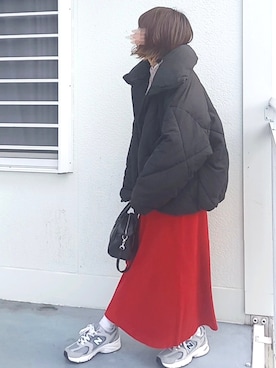 「bohmal（ボマール）のアイテム（ジャケット/アウター）」を使った、piiiikoさん（レディース・152cm）の冬コーディネート