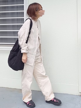 「Lee」｜「アイテム（サンダル）」を使った、piiiikoさん（レディース・152cm）の春コーディネート