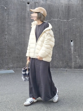 「アイテム（ダウンジャケット/コート）」を使った、piiiikoさん（レディース・152cm）の秋コーディネート