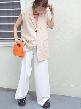 「L.H.P（エルエイチピー）のアイテム（ハンドバッグ）」を使った、piiiikoさん（レディース・152cm）の夏コーディネート