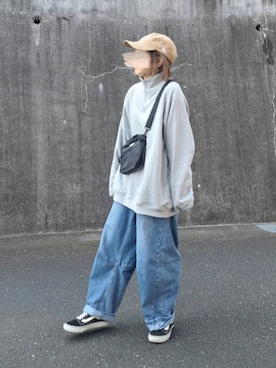 「アイテム（帽子）」を使った、piiiikoさん（レディース・152cm）の冬コーディネート