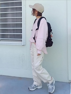 「Lee」｜「アイテム（キャップ）」を使った、piiiikoさん（レディース・152cm）の春コーディネート