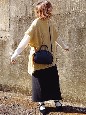 「L.H.P（エルエイチピー）のアイテム（ベスト）」を使った、piiiikoさん（レディース・152cm）の冬コーディネート